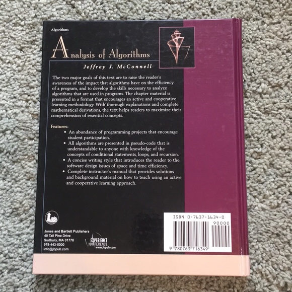 Analysis of Algorithms by J. McConnell - Picture 2 of 5